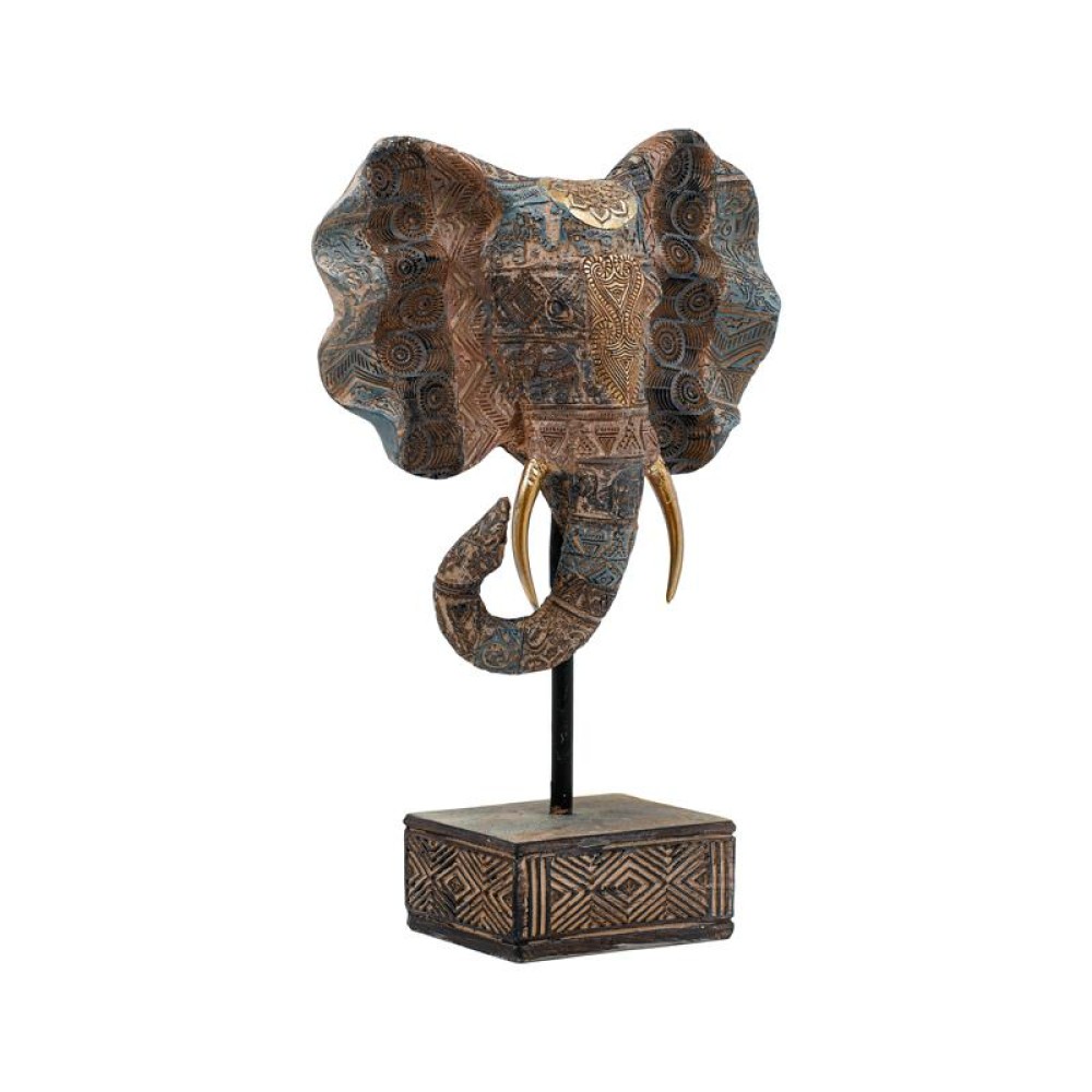 ΕΠΙΤΡΑΠΕΖΙΟ ΔΙΑΚΟΣΜΗΤΙΚΟ ΕΛΕΦΑΝΤΑΣ Fylliana FL2452 ΚΑΦΕ-ΧΡΥΣΟ ΧΡΩΜΑ 20x8x28εκ