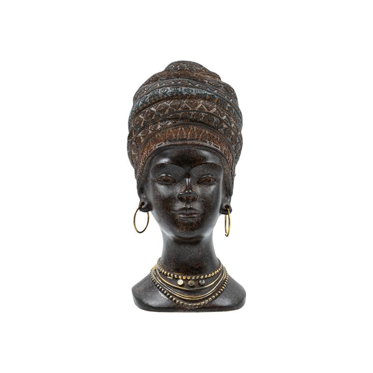 ΕΠΙΤΡΑΠΕΖΙΟ ΔΙΑΚΟΣΜΗΤΙΚΟ "AFRICAN WOMAN" Fylliana FL2447 ΚΑΦΕ-ΧΡΥΣΟ ΧΡΩΜΑ 11x13x23εκ