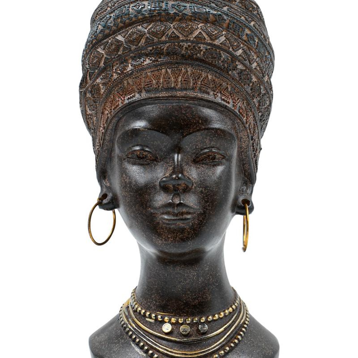 ΕΠΙΤΡΑΠΕΖΙΟ ΔΙΑΚΟΣΜΗΤΙΚΟ "AFRICAN WOMAN" Fylliana FL2447 ΚΑΦΕ-ΧΡΥΣΟ ΧΡΩΜΑ 11x13x23εκ