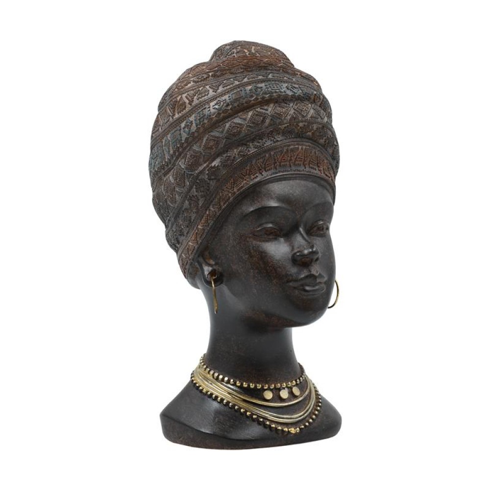 ΕΠΙΤΡΑΠΕΖΙΟ ΔΙΑΚΟΣΜΗΤΙΚΟ "AFRICAN WOMAN" Fylliana FL2446 ΚΑΦΕ-ΧΡΥΣΟ ΧΡΩΜΑ 14x16x28εκ