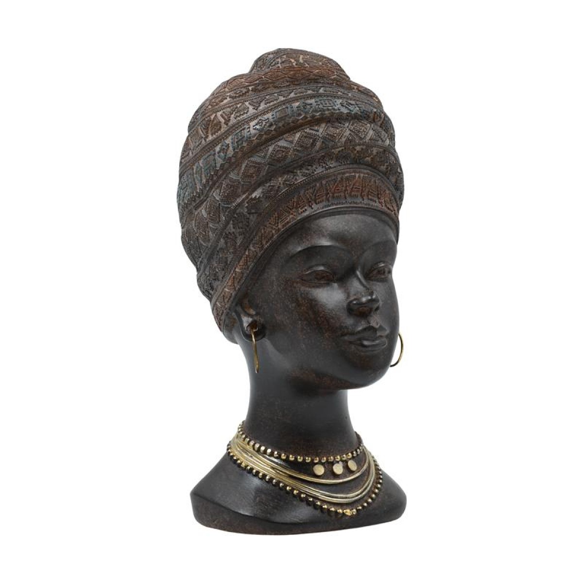 ΕΠΙΤΡΑΠΕΖΙΟ ΔΙΑΚΟΣΜΗΤΙΚΟ "AFRICAN WOMAN" Fylliana FL2446 ΚΑΦΕ-ΧΡΥΣΟ ΧΡΩΜΑ 14x16x28εκ