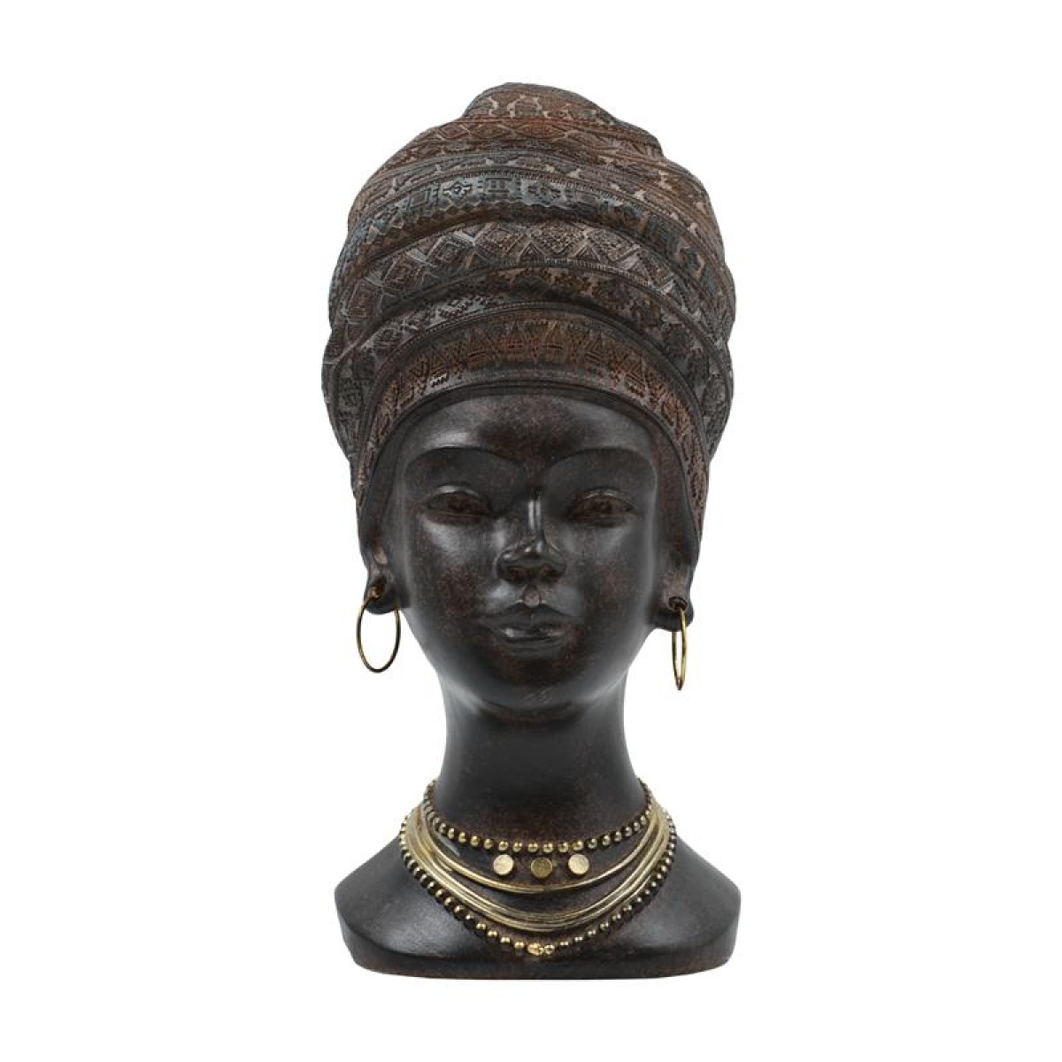 ΕΠΙΤΡΑΠΕΖΙΟ ΔΙΑΚΟΣΜΗΤΙΚΟ "AFRICAN WOMAN" Fylliana FL2446 ΚΑΦΕ-ΧΡΥΣΟ ΧΡΩΜΑ 14x16x28εκ