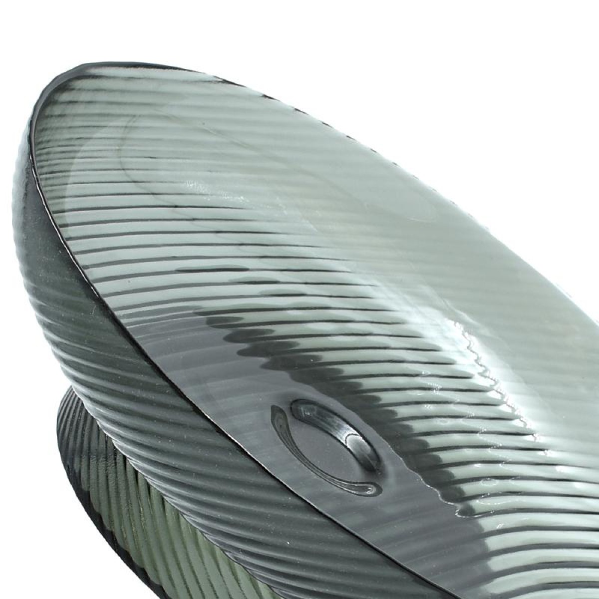 ΓΥΑΛΙΝΗ ΔΙΑΚΟΣΜΗΤΙΚΗ ΠΙΑΤΕΛΑ Fylliana FL930 ΗΜΙΔΙΑΦΑΝΟ ΓΚΡΙ-ΜΑΥΡΟ ΧΡΩΜΑ 30x9εκ