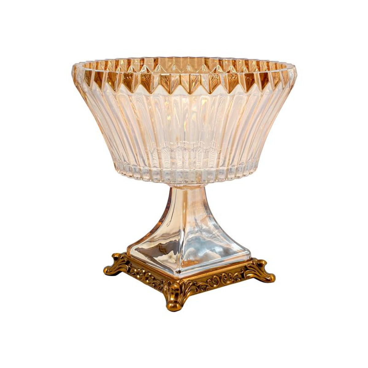 ΓΥΑΛΙΝΟ ΔΙΑΚΟΣΜΗΤΙΚΟ Fylliana FL1202 AMBER ΧΡΩΜΑ 25x23εκ