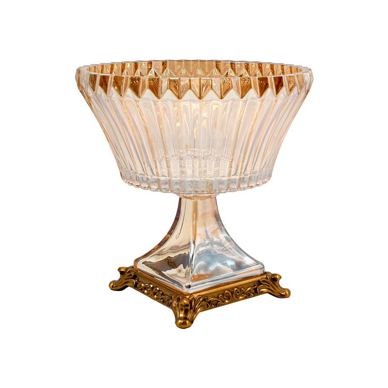 ΓΥΑΛΙΝΟ ΔΙΑΚΟΣΜΗΤΙΚΟ Fylliana FL1202 AMBER ΧΡΩΜΑ 25x23εκ