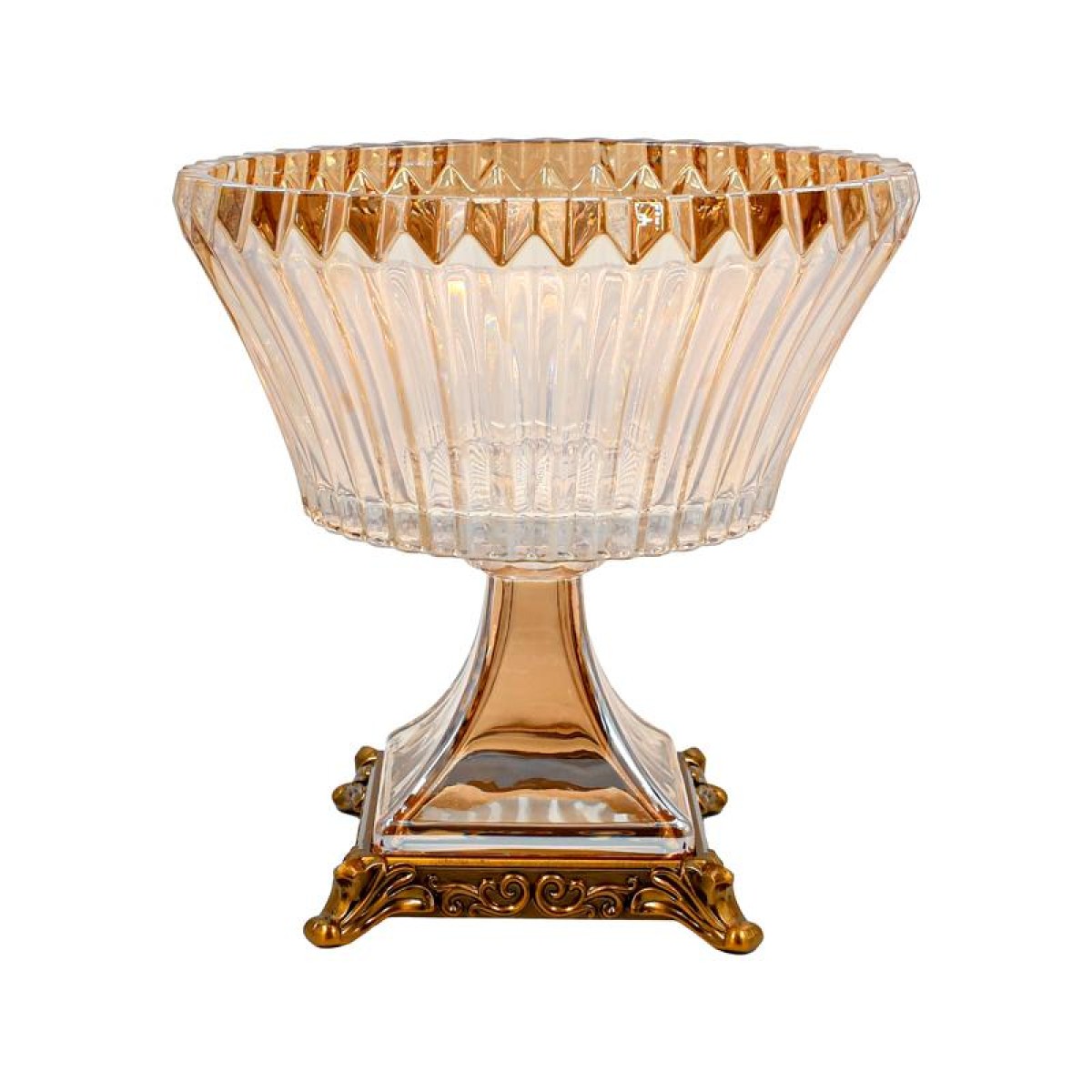 ΓΥΑΛΙΝΟ ΔΙΑΚΟΣΜΗΤΙΚΟ Fylliana FL1202 AMBER ΧΡΩΜΑ 25x23εκ