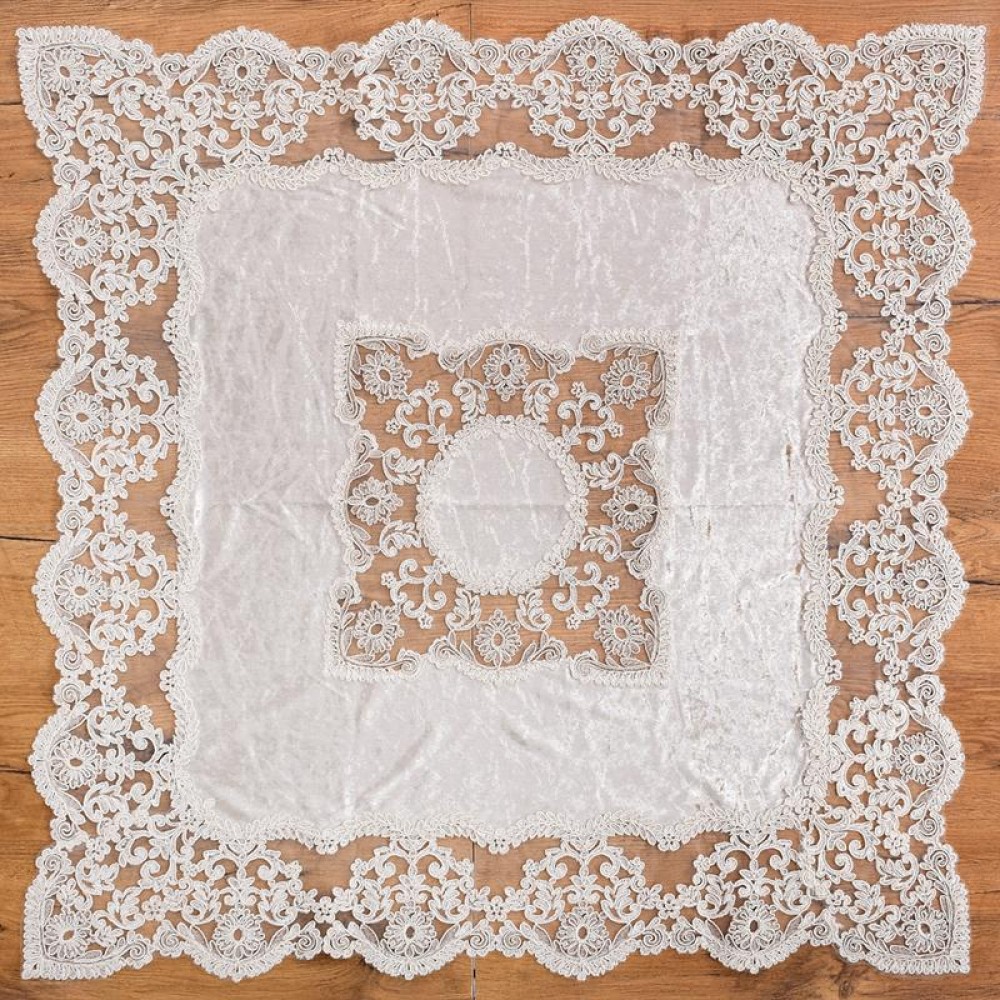 ΤΡΑΠΕΖΟΜΑΝΤΗΛΟ FYLLIANA ΜΠΕΖ ΧΡΩΜΑ 85x85εκ