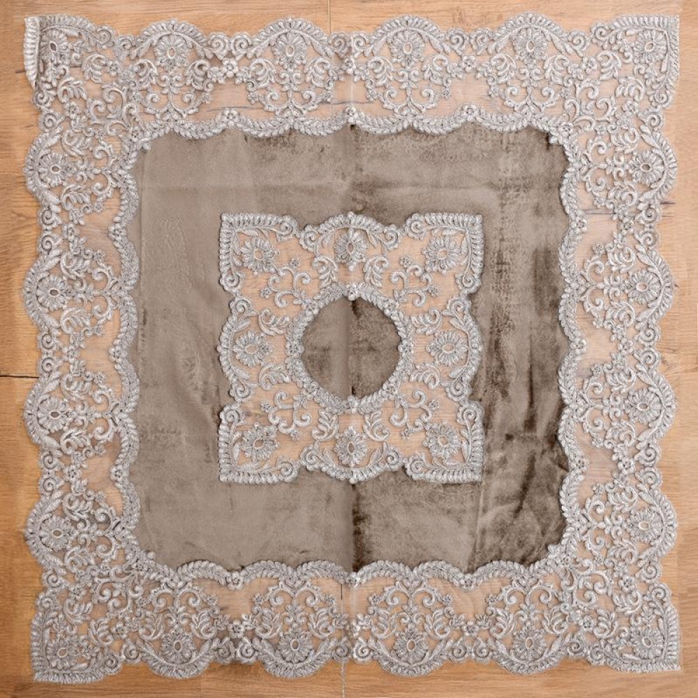 ΤΡΑΠΕΖΟΜΑΝΤΗΛΟ FYLLIANA ΚΑΦΕ ΧΡΩΜΑ 85x85εκ