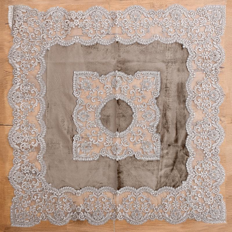 ΤΡΑΠΕΖΟΜΑΝΤΗΛΟ FYLLIANA ΚΑΦΕ ΧΡΩΜΑ 85x85εκ