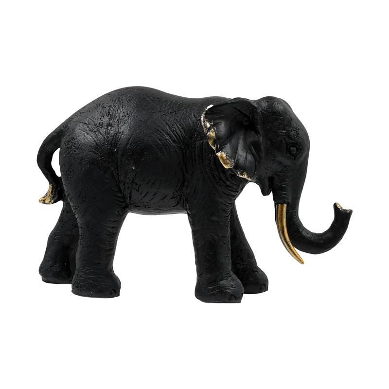 ΕΠΙΤΡΑΠΕΖΙΟ ΔΙΑΚΟΣΜΗΤΙΚΟ ΕΛΕΦΑΝΤΑΣ Fylliana FL18012 ΜΑΥΡΟ-ΧΡΥΣΟ ΧΡΩΜΑ 19x6x12εκ