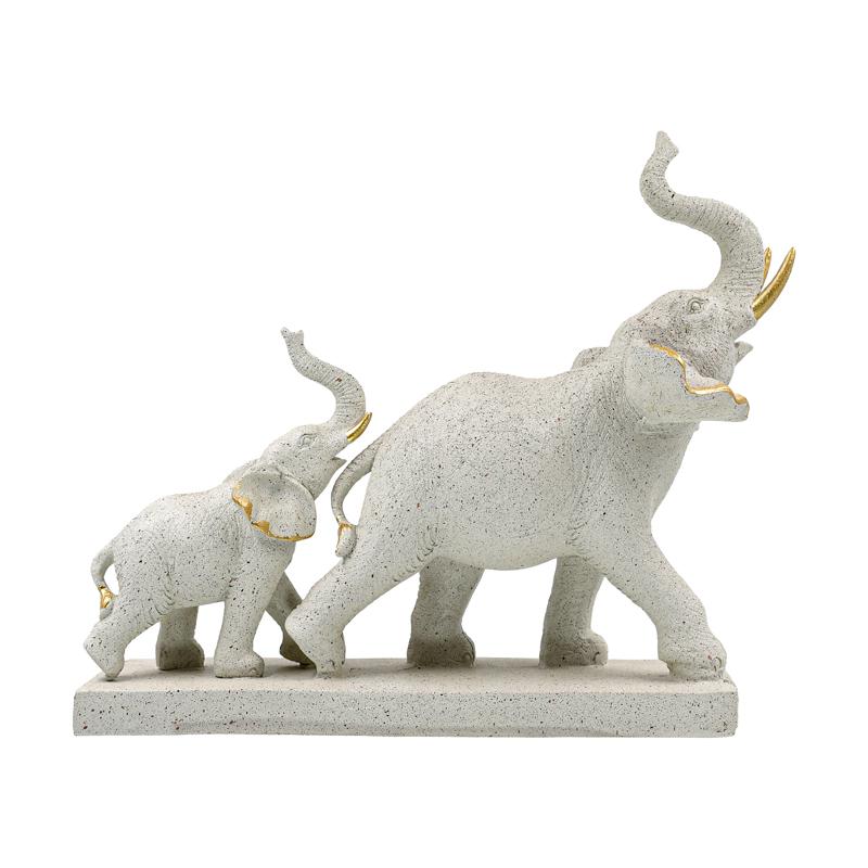 ΕΠΙΤΡΑΠΕΖΙΟ ΔΙΑΚΟΣΜΗΤΙΚΟ ΕΛΕΦΑΝΤΑΣ Fylliana FL19026 ΜΠΕΖ-ΧΡΥΣΟ ΧΡΩΜΑ 31x10x26εκ