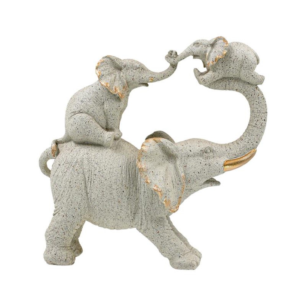 ΕΠΙΤΡΑΠΕΖΙΟ ΔΙΑΚΟΣΜΗΤΙΚΟ ΕΛΕΦΑΝΤΑΣ Fylliana FL221003 ΜΠΕΖ-ΧΡΥΣΟ ΧΡΩΜΑ21x9x21εκ