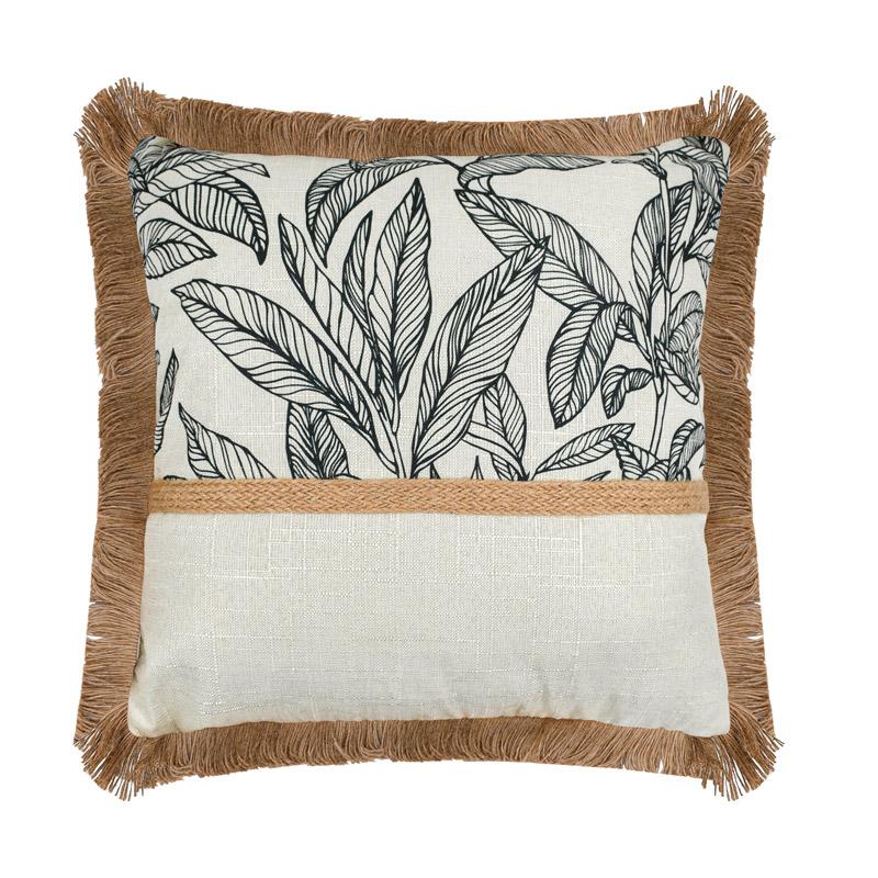 ΔΙΑΚΟΣΜΗΤΙΚΟ ΜΑΞΙΛΑΡΙ Fylliana Opulent ΛΕΥΚΟ-ΜΑΥΡΟ-ΧΡΥΣΟ ΧΡΩΜΑ 43x43εκ