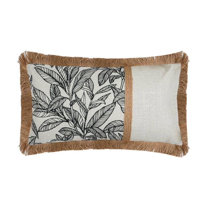 ΔΙΑΚΟΣΜΗΤΙΚΟ ΜΑΞΙΛΑΡΙ Fylliana Opulent ΛΕΥΚΟ-ΜΑΥΡΟ-ΧΡΥΣΟ ΧΡΩΜΑ 30x50εκ