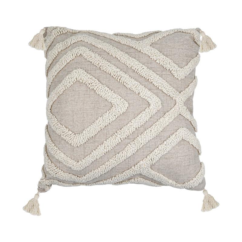 ΔΙΑΚΟΣΜΗΤΙΚΟ ΜΑΞΙΛΑΡΙ Fylliana Ruby ΜΠΕΖ ΧΡΩΜΑ 43x43x10εκ