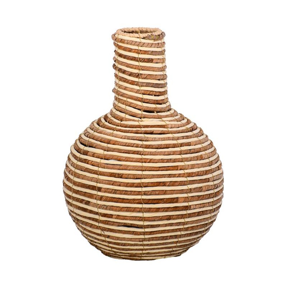 ΨΑΘΙΝΟ ΒΑΖΟ Fylliana FL24035 ΚΑΦΕ-ΜΠΕΖ ΧΡΩΜΑ 31x31x44εκ