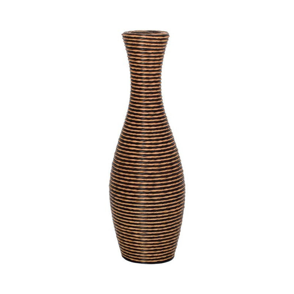 ΔΙΑΚΟΣΜΗΤΙΚΟ ΒΑΖΟ Fylliana FL639 PU RATTAN ΓΚΡΙ-ΦΥΣΙΚΟ ΧΡΩΜΑ 70εκ