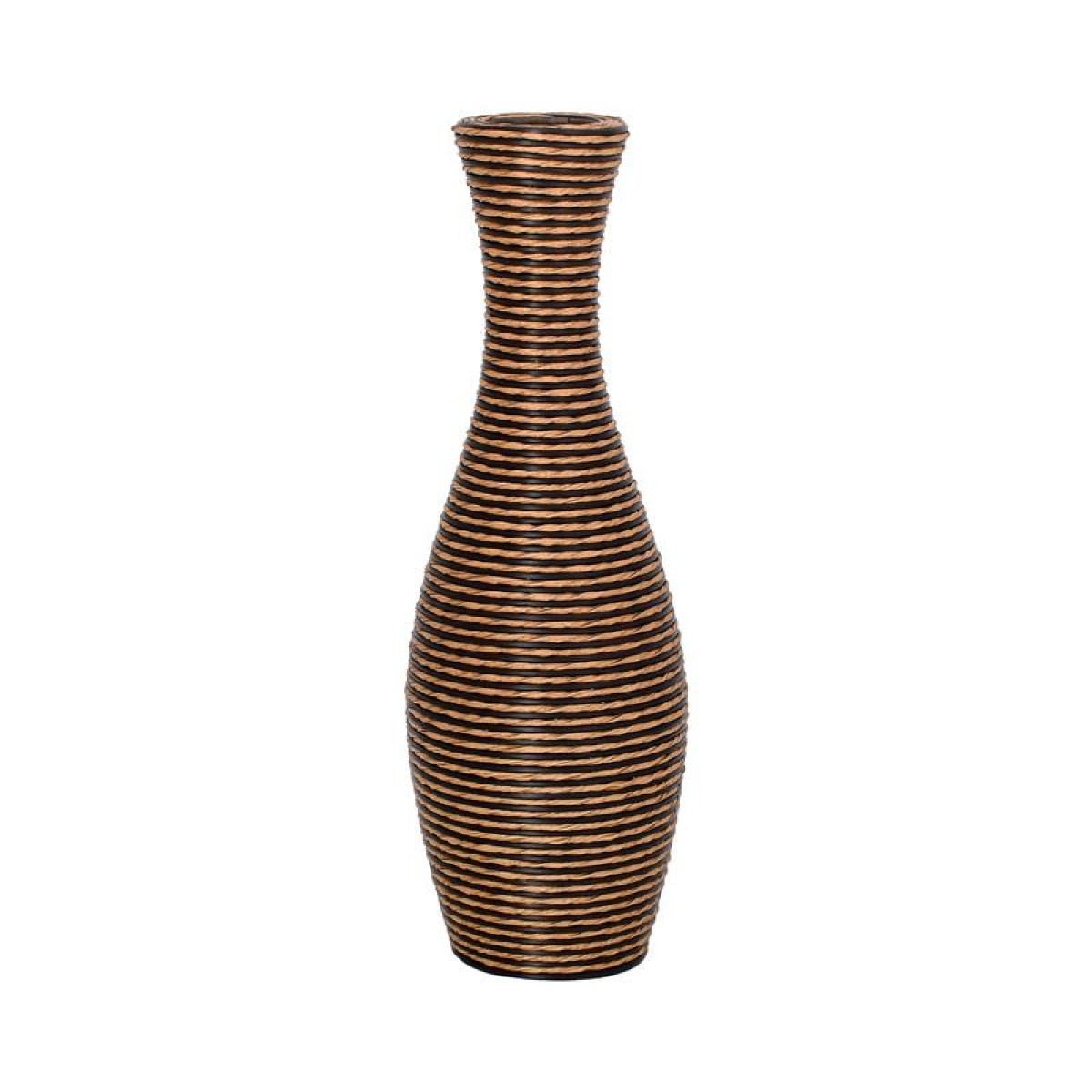 ΔΙΑΚΟΣΜΗΤΙΚΟ ΒΑΖΟ Fylliana FL639 PU RATTAN ΓΚΡΙ-ΦΥΣΙΚΟ ΧΡΩΜΑ 70εκ