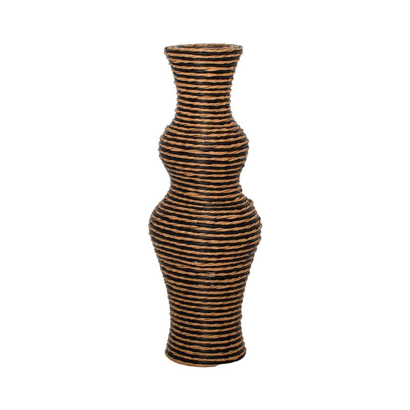 ΔΙΑΚΟΣΜΗΤΙΚΟ ΒΑΖΟ Fylliana FL378 PU RATTAN ΓΚΡΙ-ΦΥΣΙΚΟ ΧΡΩΜΑ 60εκ