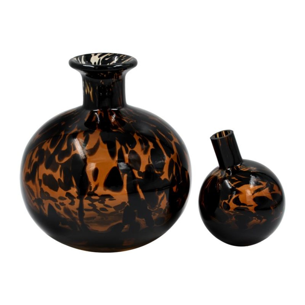 ΓΥΑΛΙΝΟ ΔΙΑΚΟΣΜΗΤΙΚΟ ΜΠΟΥΚΑΛΙ Fylliana FL1828 AMBER ANIMAL PRINT 17x21εκ