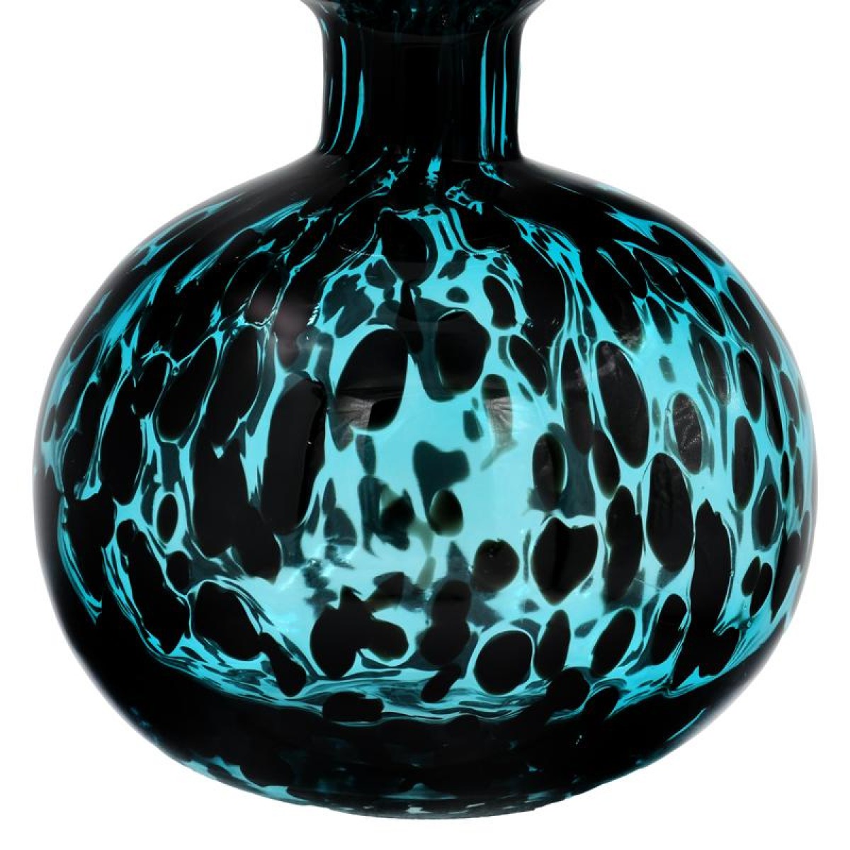 ΓΥΑΛΙΝΟ ΔΙΑΚΟΣΜΗΤΙΚΟ ΜΠΟΥΚΑΛΙ Fylliana FL1828 ΜΠΛΕ ANIMAL PRINT 17x21εκ