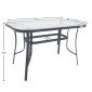 ΤΡΑΠΕΖΙ ΕΞΟΧΗΣ Fylliana STEEL ΓΚΡΙ 150x90x70εκ g.r.d