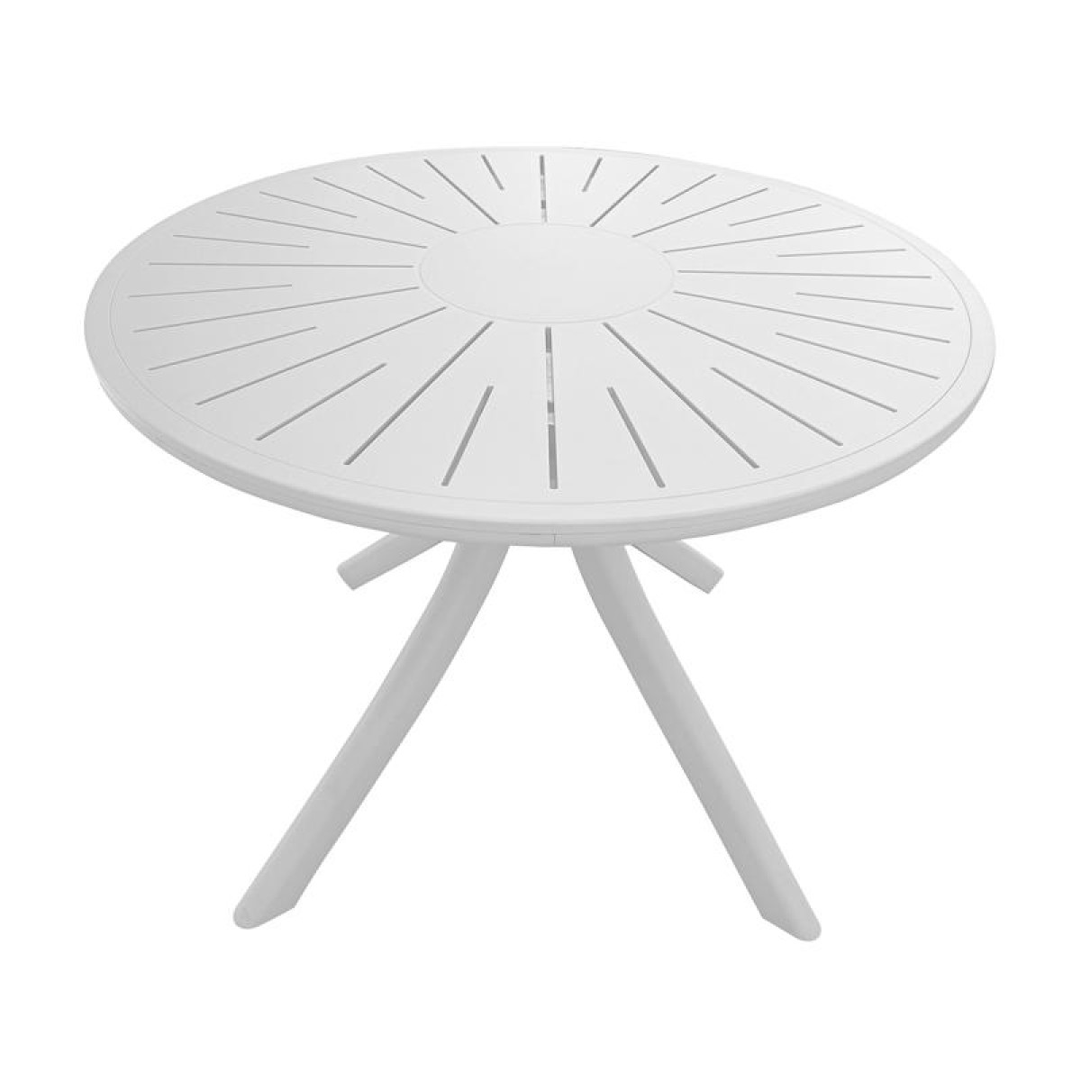 ΤΡΑΠΕΖΙ ΠΛΑΣΤΙΚΟ ΣΤΡΟΓΓΥΛΟ FYLLIANA FL8100 ΛΕΥΚΟ ΧΡΩΜΑ 100x75εκ