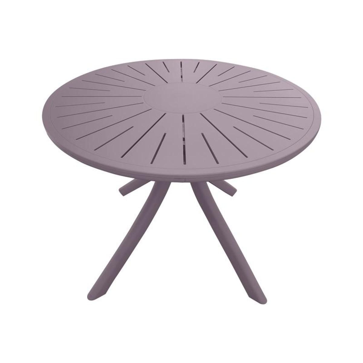 ΤΡΑΠΕΖΙ ΠΛΑΣΤΙΚΟ ΣΤΡΟΓΓΥΛΟ FYLLIANA FL8100 ΓΚΡΙ ΧΡΩΜΑ 100x75εκ