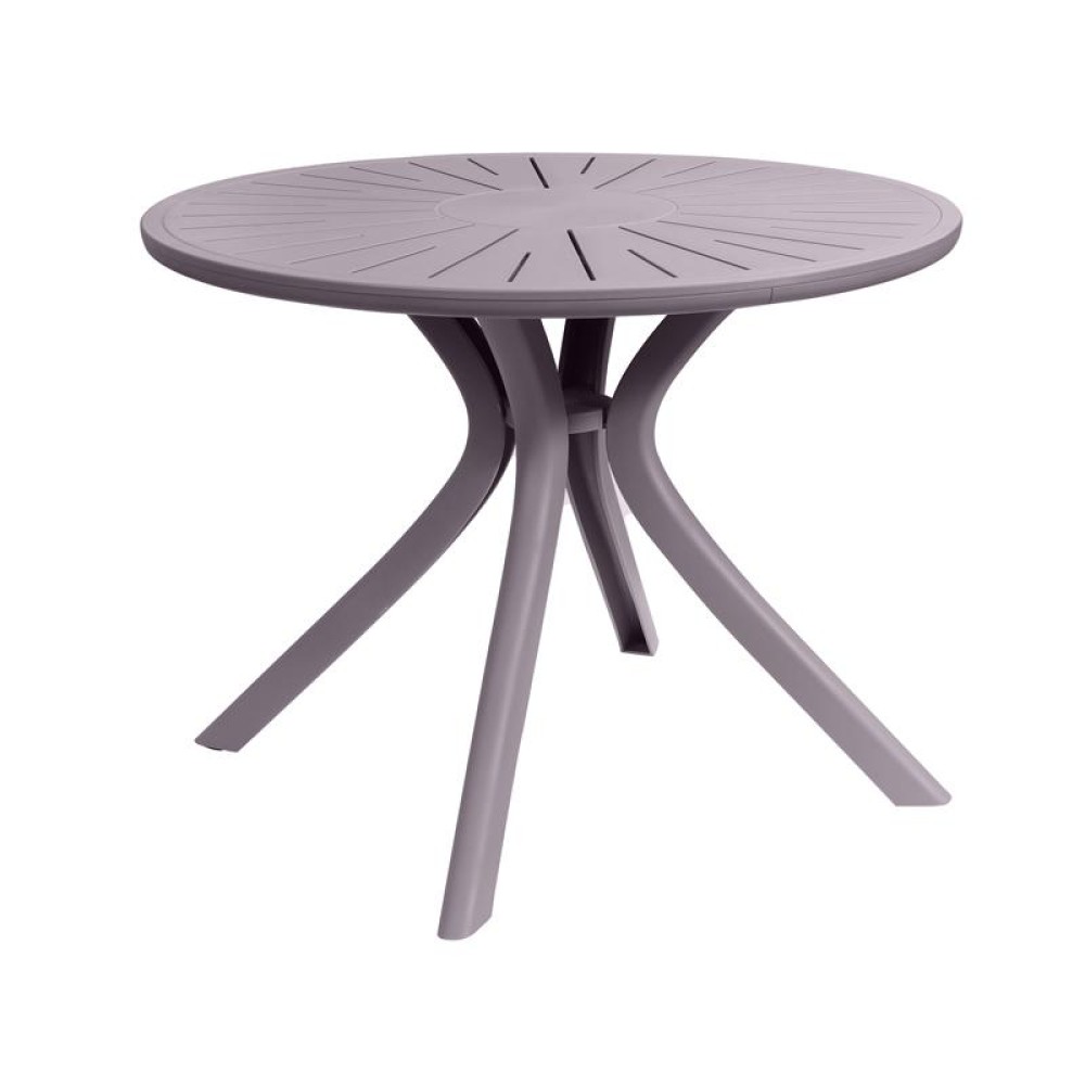 ΤΡΑΠΕΖΙ ΠΛΑΣΤΙΚΟ ΣΤΡΟΓΓΥΛΟ FYLLIANA FL8100 ΓΚΡΙ ΧΡΩΜΑ 100x75εκ