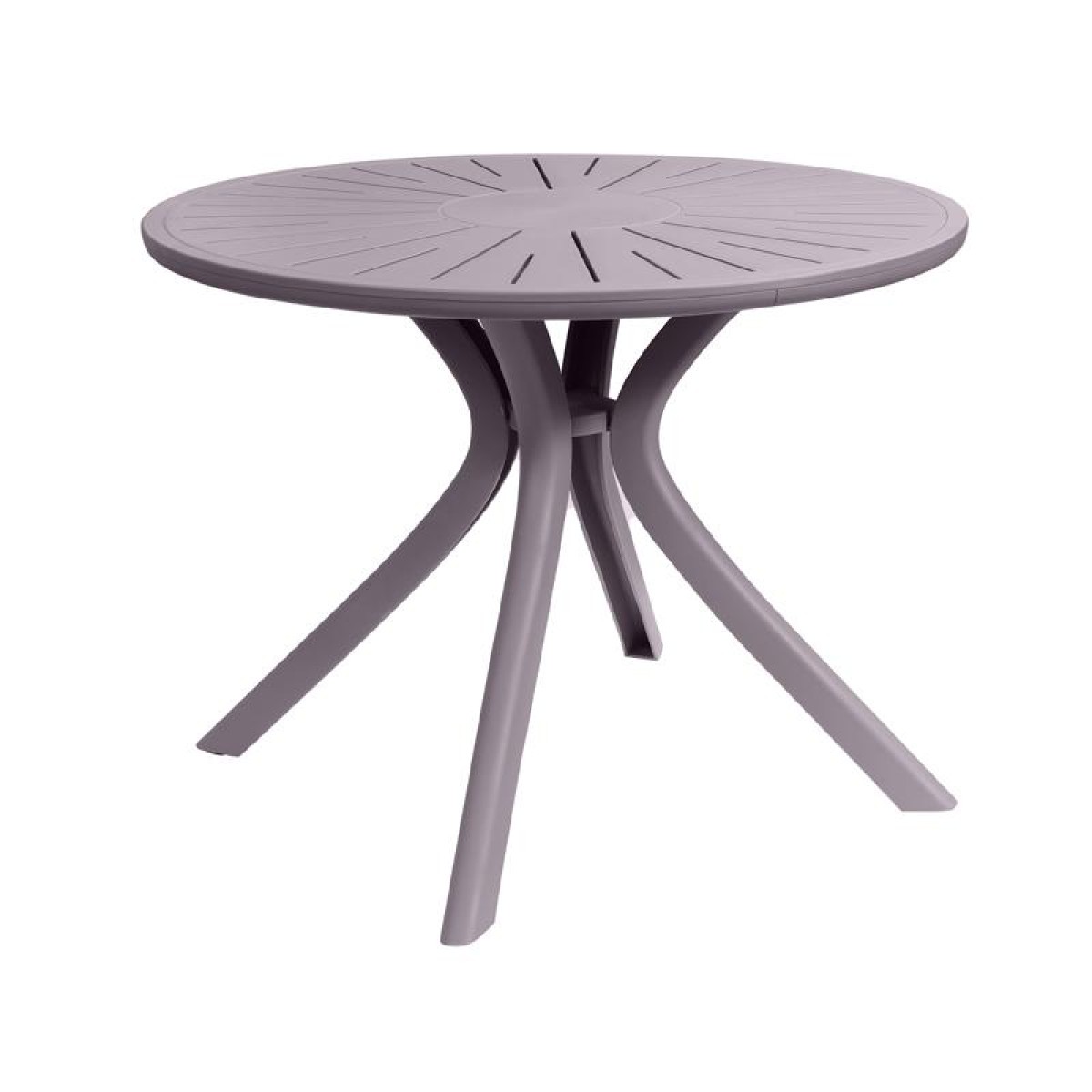 ΤΡΑΠΕΖΙ ΠΛΑΣΤΙΚΟ ΣΤΡΟΓΓΥΛΟ FYLLIANA FL8100 ΓΚΡΙ ΧΡΩΜΑ 100x75εκ