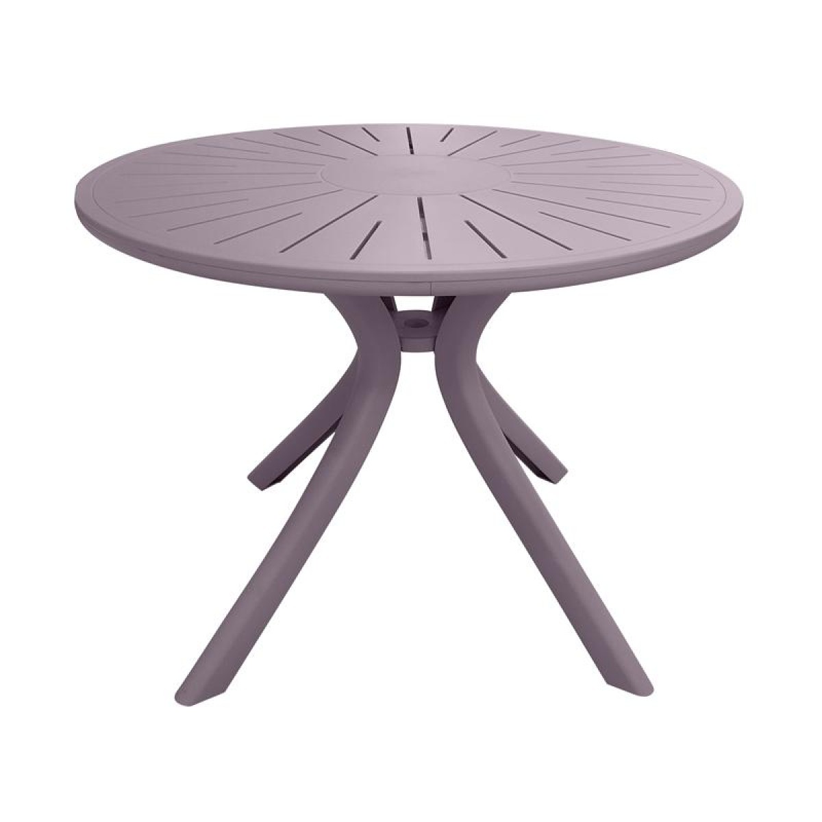 ΤΡΑΠΕΖΙ ΠΛΑΣΤΙΚΟ ΣΤΡΟΓΓΥΛΟ FYLLIANA FL8100 ΓΚΡΙ ΧΡΩΜΑ 100x75εκ