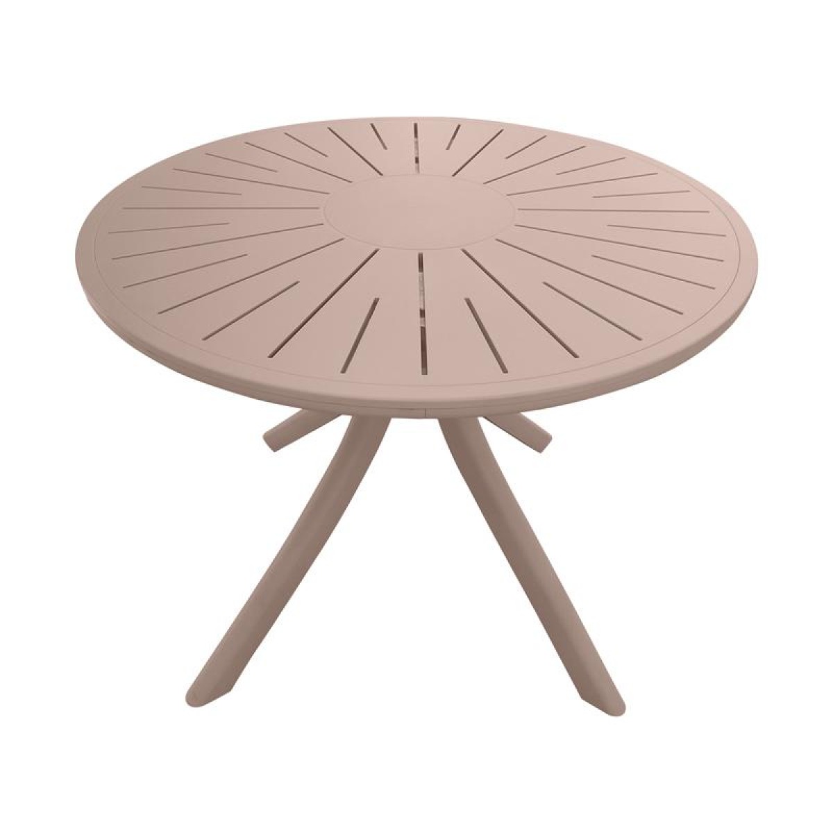 ΤΡΑΠΕΖΙ ΠΛΑΣΤΙΚΟ ΣΤΡΟΓΓΥΛΟ FYLLIANA FL8100 CAPPUCCINO ΧΡΩΜΑ 100x75εκ