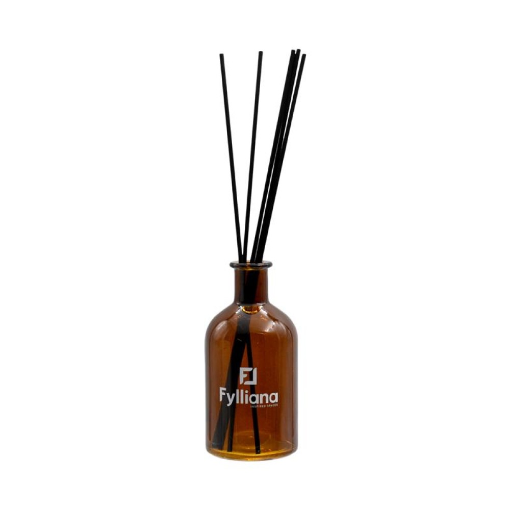 ΑΡΩΜΑΤΙΚΟ ΧΩΡΟΥ ΓΥΑΛΙΝΟ ΜΠΟΥΚΑΛΑΚΙ ΜΕ STICKS Fylliana FL013 "ΣΑΝΔΑΛΟΞΥΛΟ & ΓΙΑΣΕΜΙ" ΚΑΙ ΣΥΣΚΕΥΑΣΙΑ ΔΩΡΟΥ ΚΑΦΕ ΧΡΩΜΑ 200ml