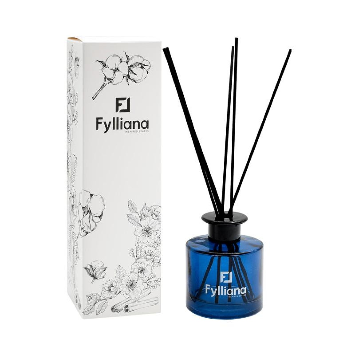ΑΡΩΜΑΤΙΚΟ ΧΩΡΟΥ ΜΕ STICKS Fylliana FL8094 "ΒΑΜΒΑΚΙ" ΚΑΙ ΣΥΣΚΕΥΑΣΙΑ ΔΩΡΟΥ ΜΠΛΕ ΧΡΩΜΑ 200ml