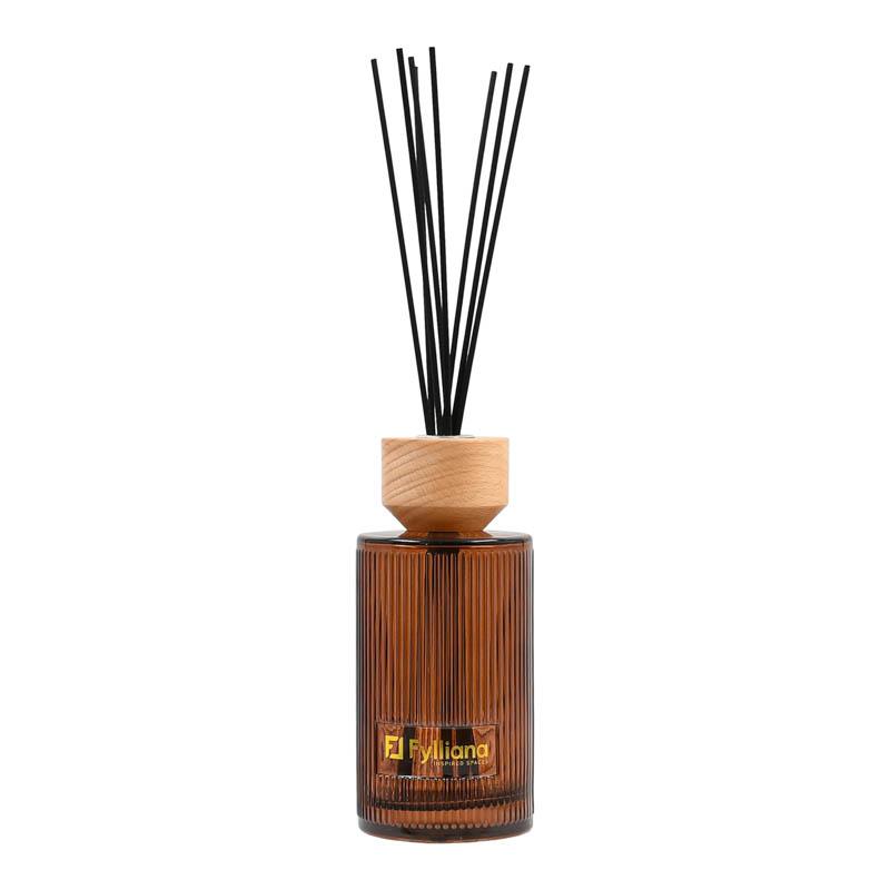 ΑΡΩΜΑΤΙΚΟ ΧΩΡΟΥ "Sandalwood" ΓΥΑΛΙΝΟ ΜΠΟΥΚΑΛΑΚΙ ΜΕ STICKS Fylliana FL25241 ΣΕ ΣΥΣΚΕΥΑΣΙΑ ΔΩΡΟΥ ΚΑΦΕ ΧΡΩΜΑ 500ml