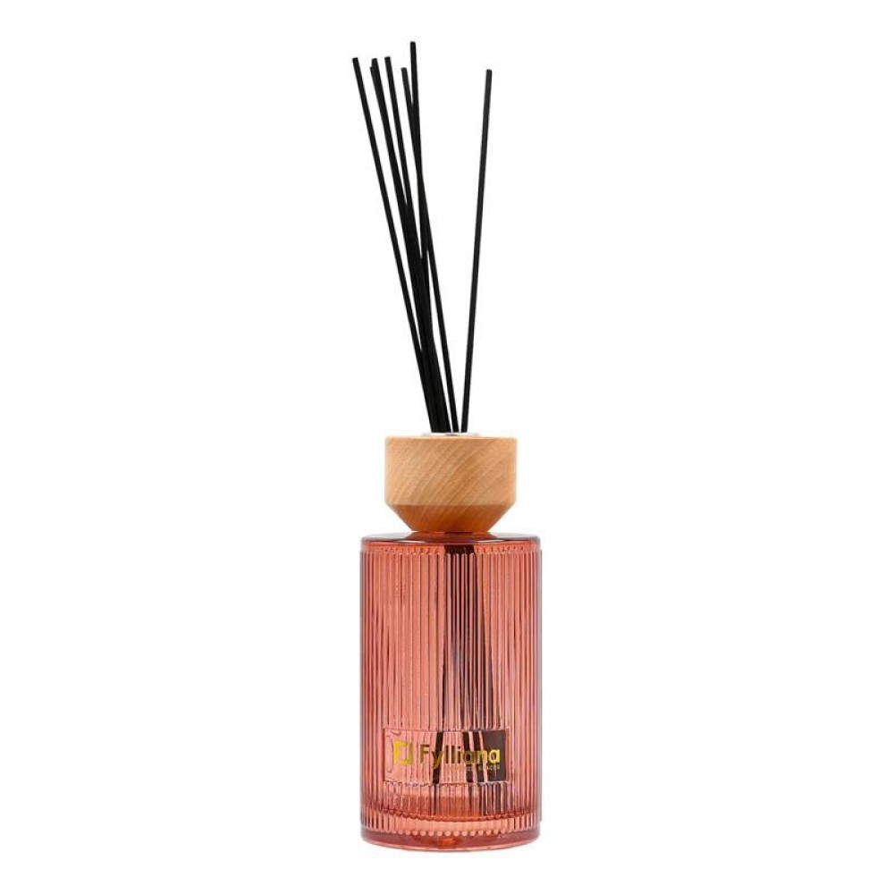 ΑΡΩΜΑΤΙΚΟ ΧΩΡΟΥ "Apple white musk" ΓΥΑΛΙΝΟ ΜΠΟΥΚΑΛΑΚΙ ΜΕ STICKS Fylliana FL25241 ΣΕ ΣΥΣΚΕΥΑΣΙΑ ΔΩΡΟΥ ΡΟΖ ΧΡΩΜΑ 500ml