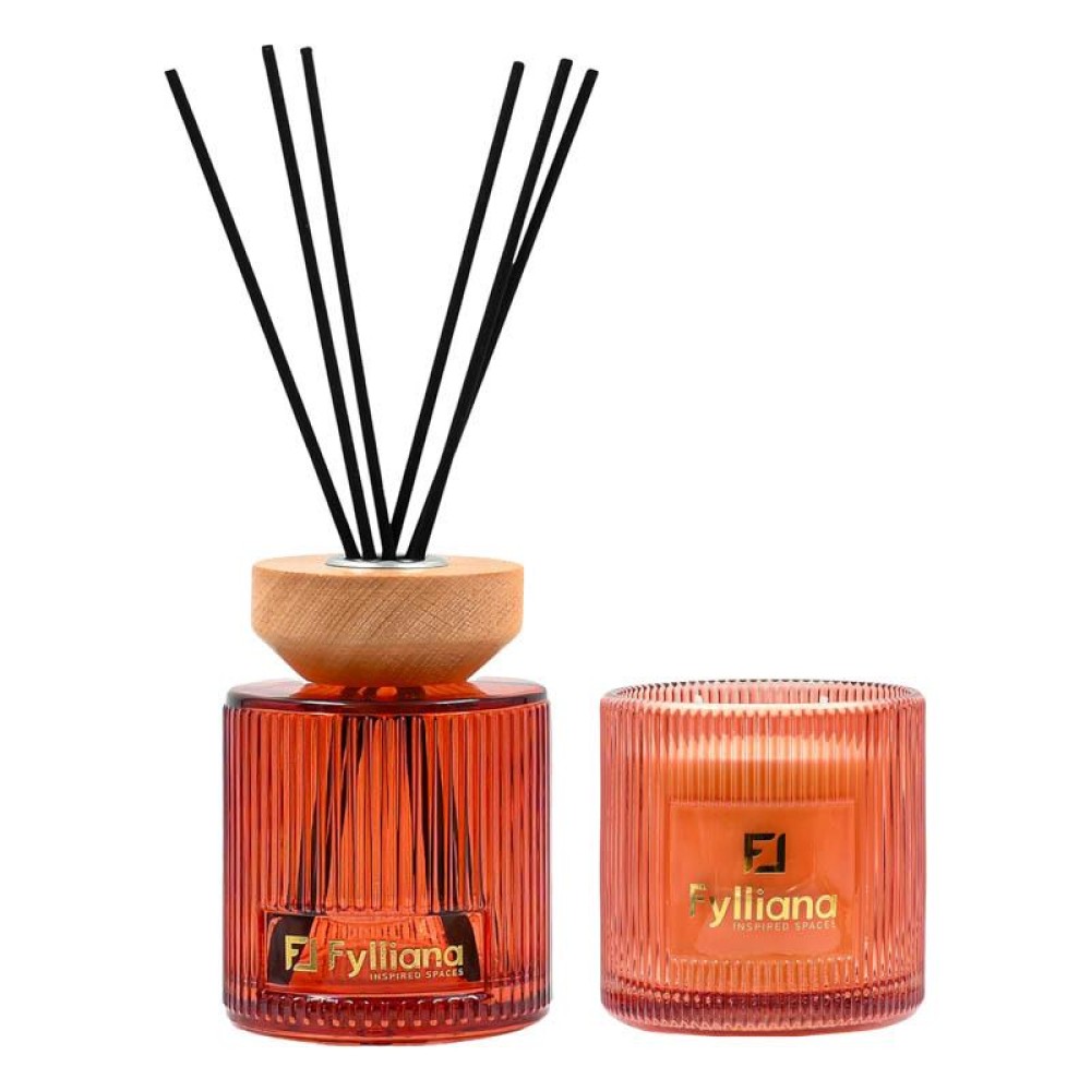 ΑΡΩΜΑΤΙΚΟ ΣΕΤ ΔΩΡΟΥ "Apple white musk " Fylliana FL25161 (Διαχύτης 150ml + Κερί 150g)