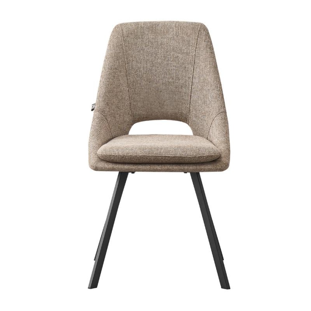 ΚΑΡΕΚΛΑ ΤΡΑΠΕΖΑΡΙΑΣ Fylliana FL5174 ΜΕ ΜΕΤΑΛΛΙΚΑ ΠΟΔΙΑ ΚΑΙ ΚΑΦΕ ΧΡΩΜΑ ΥΦΑΣΜΑΤΟΣ 56x48x85εκ