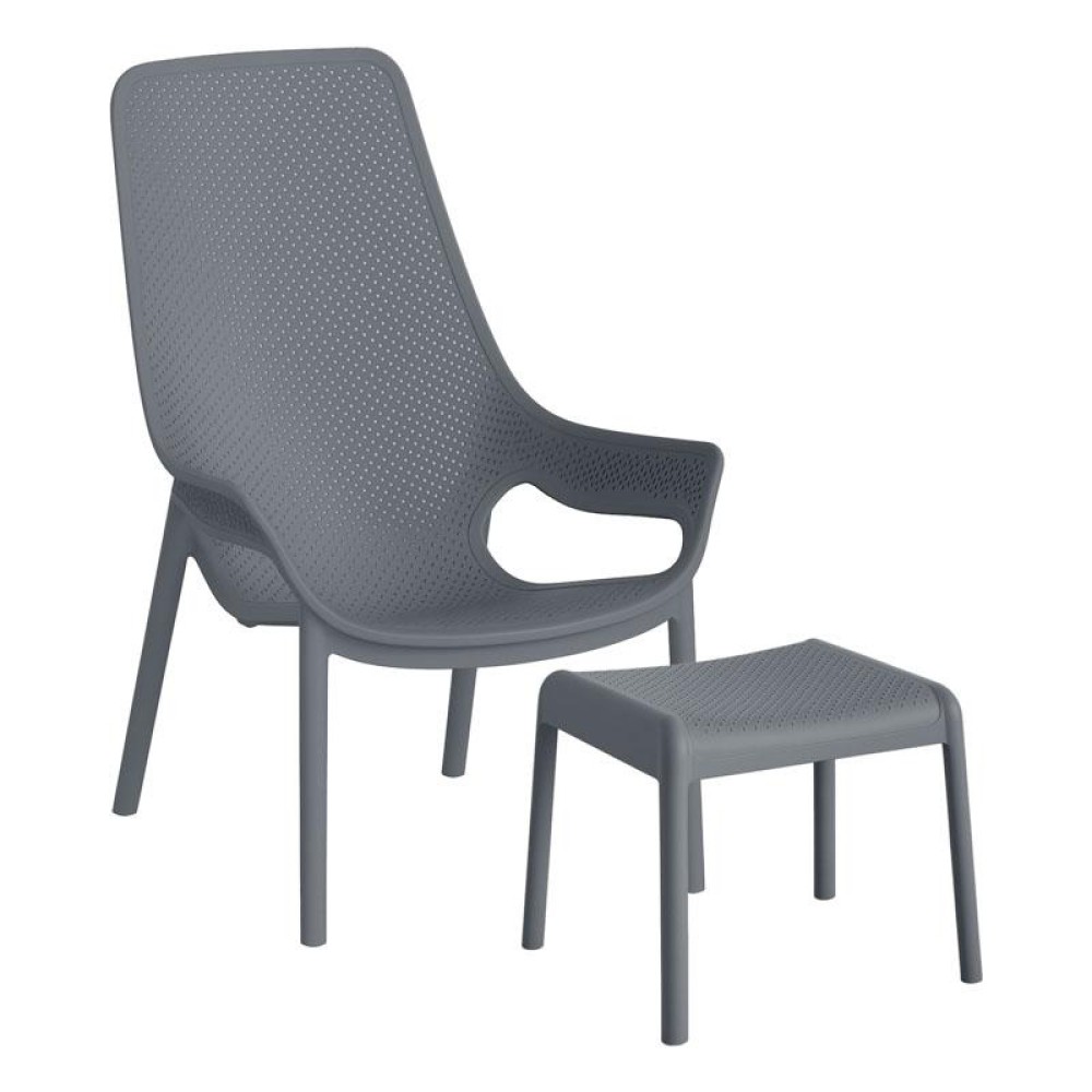 ΣΕΤ ΚΗΠΟΥ ΠΟΛΥΘΡΟΝΑ ΚΑΙ ΥΠΟΠΟΔΙΟ Fylliana “Avelyn” ΜΕ UV ΠΡΟΣΤΑΣΙΑ ΣΚΟΥΡΟ ΓΚΡΙ ΧΡΩΜΑ