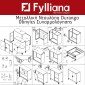 ΜΕΤΑΛΛΙΚΗ ΝΤΟΥΛΑΠΑ Fylliana Durango ΓΚΡΙ ΛΕΥΚΟ ΧΡΩΜΑ 90*40*100
