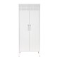 ΜΕΤΑΛΛΙΚΗ ΝΤΟΥΛΑΠΑ Fylliana Levi ΛΕΥΚΟ ΧΡΩΜΑ 70x35x170εκ