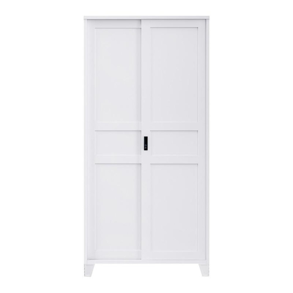 ΜΕΤΑΛΛΙΚΗ ΝΤΟΥΛΑΠΑ Fylliana Evelyn ΛΕΥΚΟ ΧΡΩΜΑ 90x40x190εκ
