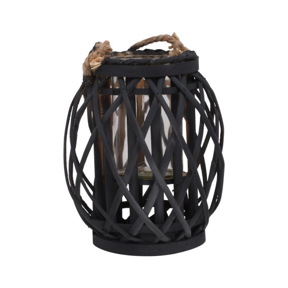 ΦΑΝΑΡΙ BAMBOO Fylliana Amare ΜΕ ΓΥΑΛΙ ΜΑΥΡΟ ΧΡΩΜΑ 19x34 sls