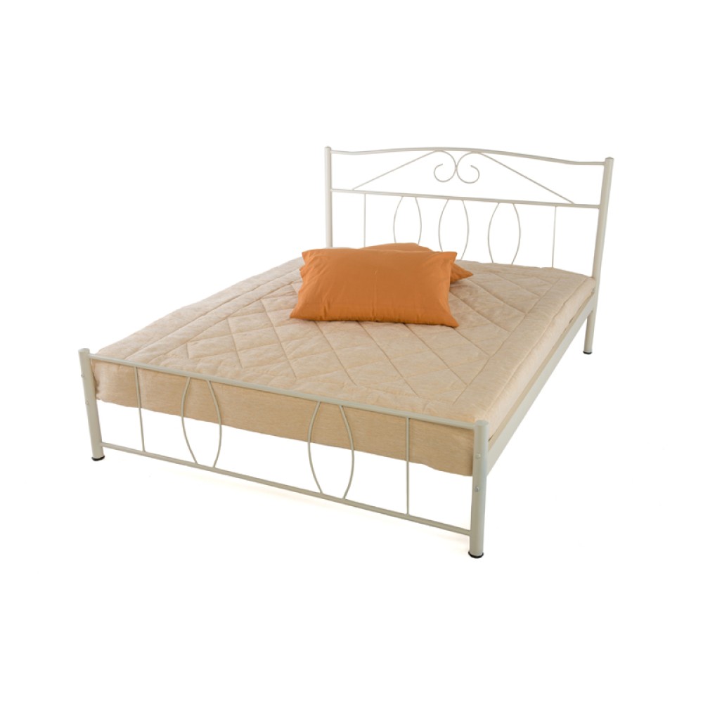 ΚΡΕΒΑΤΙ ΣΙΔΕΡΕΝΙΟ Fylliana Blanc ΜΠΕΖ 150x200εκ