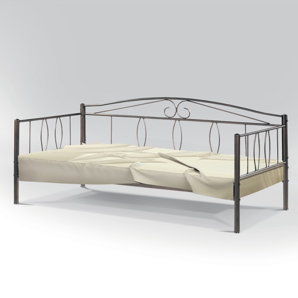 ΚΑΝΑΠΕΣ ΜΕΤΑΛΛΙΚΟΣ Fylliana ARIEL ΚΑΦΕ 210x100x83εκ