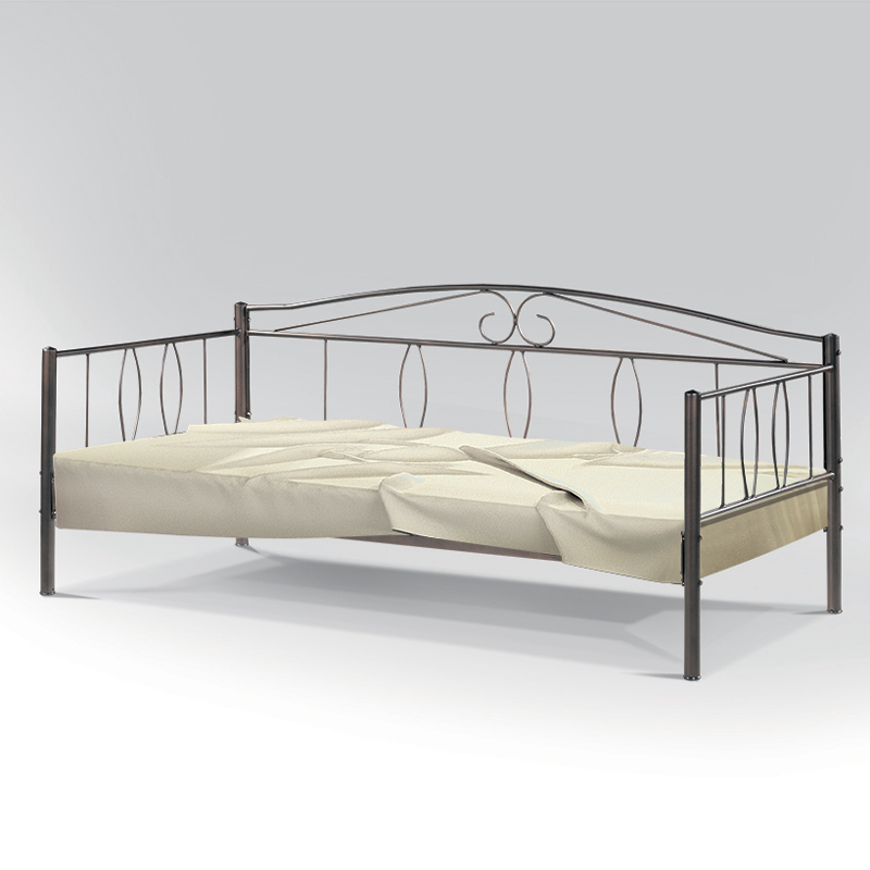 ΚΑΝΑΠΕΣ ΜΕΤΑΛΛΙΚΟΣ Fylliana ARIEL ΚΑΦΕ 210x100x83εκ