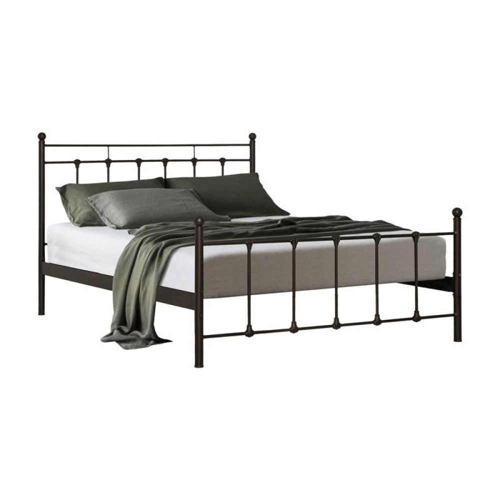 ΚΡΕΒΑΤΙ ΣΙΔΕΡΕΝΙΟ Fylliana ASTRA ΚΑΦΕ ΧΡΩΜΑ 168x208x86εκ (160x200)
