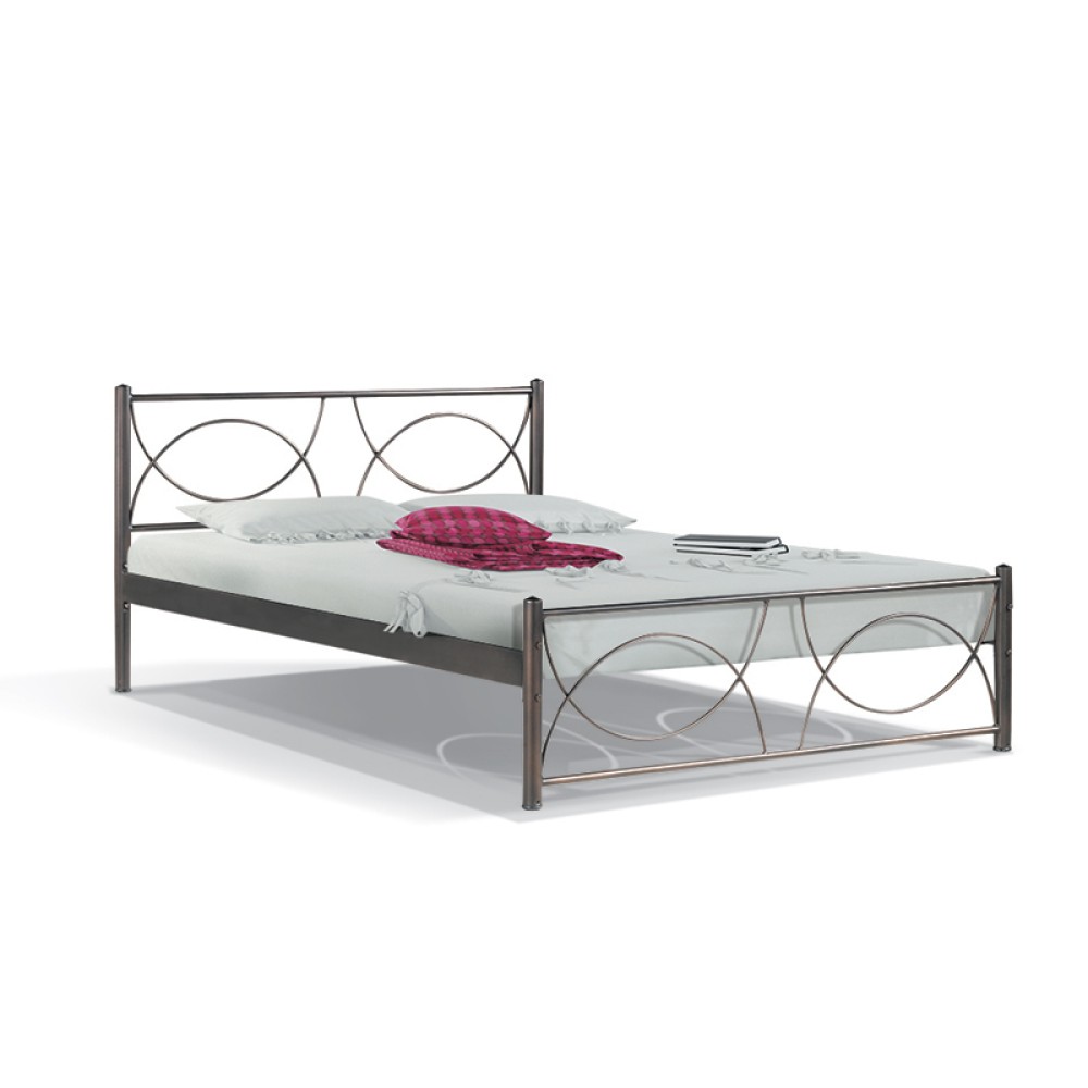 ΚΡΕΒΑΤΙ ΣΙΔΕΡΕΝΙΟ Fylliana ΚΑΦΕ WILLIAM 140x200εκ