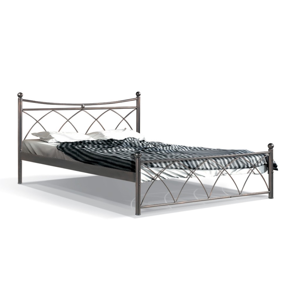 ΚΡΕΒΑΤΙ ΣΙΔΕΡΕΝΙΟ Fylliana ΚΑΦΕ HERMES 120x200εκ