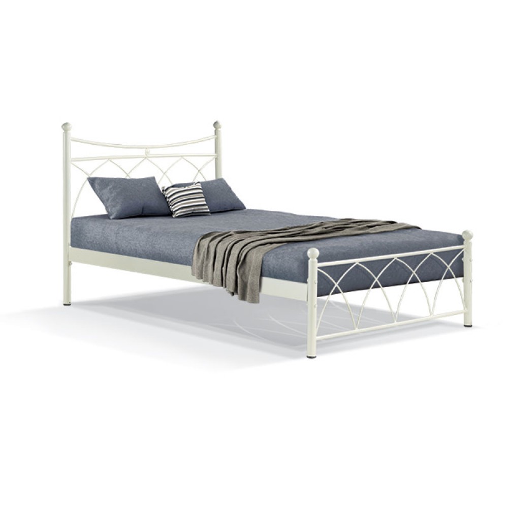 ΚΡΕΒΑΤΙ ΣΙΔΕΡΕΝΙΟ Fylliana ΜΠΕΖ HERMES 150x200εκ